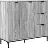 vidaXL Sideboard Graues Sonoma 89,5 x 33 x 82 cm Holzwerkstoff 883460 Bild 2