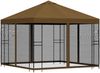 vidaXL Garten Pavillon mit Seitenwänden 3 x 3 m Taupe 900342 Bild 3
