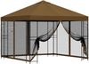 vidaXL Garten Pavillon mit Seitenwänden 3 x 3 m Taupe 900342 Bild 2