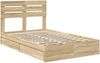 vidaXL Aufbewahrungsbett Sonoma-Eiche 120 x 200 cm Holzwerkstoff 3411580 Bild 4