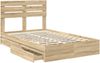 vidaXL Aufbewahrungsbett Sonoma-Eiche 120 x 200 cm Holzwerkstoff 3411580 Bild 5