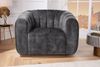 Bequemer Premium Drehsessel SALON Samt dunkelgrau Design-Sessel Bild 2