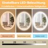 Schminktisch mit LED-Spiegel und Stuhl, 4 Schubladen, Schrank, Kosmetiktisch Bild 3