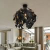 RGB LED Deckenleuchte, Blattdesign, schwarz, gold, H 58 cm Bild 5