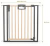 Geuther Türschutzgitter 'Easylock Plus' zum Klemmen für Öffnungen, Holz/ Metall, Natur/ Schwarz, 96,5 cm - 104,5 cm Bild 3