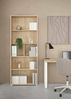 Dmora Bücherregal Penh, Büroregal, Mobiler Buchhalter, Bücherbrett, 80x34 h205 cm, Eiche Bild 2
