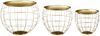 Tisch Set bauchig, gold, 3er Set Bild 2