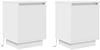 vidaXL Nachttische mit LED-Leuchten 2 Stk. Weiß 38x34x50 cm 861266 Bild 3