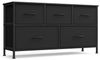 SONGMICS Kommode, Schrank, 5 Stoffschubladen, für Schlafzimmer, Flur, Wohnzimmer, schwarz Bild 4