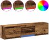 vidaXL Fernsehschrank mit LED Altholz 165 x 34 x 40 cm Holzwerkstoff 3418718 Bild 4