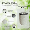 COOTAB Cooler Table LONDON 4-in-1 Loungetisch mit Edelstahl-Kühler - Champagner/Schwarz Bild 3