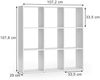 Raumteiler Nove Weiß 104 x 108 cm Vicco Bild 2
