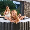 HOME DELUXE Outdoor Whirlpool DROP inkl. Kissen, Getränkehalter und Sonnendach - ⌀185 cm Schwarz Bild 4