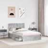 vidaXL Aufbewahrungsbett Beton Grau 135 x 190 cm Holzwerkstoff 3412286 Bild 3