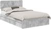 vidaXL Aufbewahrungsbett Beton Grau 135 x 190 cm Holzwerkstoff 3412286 Bild 2