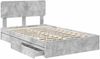vidaXL Aufbewahrungsbett Beton Grau 135 x 190 cm Holzwerkstoff 3412286 Bild 5