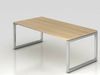 'RS2E' Schreibtisch O-Fuß eckig 200x100 cm Buche / Graphit Bild 1