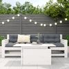 vidaXL Gartentisch Weiß 100x50x75 cm Massivholz Kiefer 844909 Bild 3