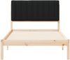 vidaXL Bettgestell mit gepolstertem Kopfteil Schwarz 100 x 200 cm 878071 Bild 5