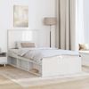 vidaXL Bettrahmen mit Kopfteil Weiß 100 x 200 cm Massives Kiefernholz 3411046 Bild 3