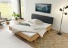 Bett Fichte 200x200x85 natur gebeizt / geölt, Kopfteil anthrazit FICHTELBERG #40 Bild 2