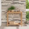 Konsolentisch, Beistelltisch, Konsole Braun 85 x 35 x 75 cm Massivholz Teak Bild 2