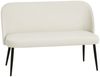 Kleines Sofa modern, minimalistisch, samtartiger Bezug, hohe Beine, bis 220kg, verstellbare Füße, 127cm breit, gemütlich,Beige Bild 5