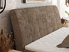 Boxspringbett DAGOS 140 x 200 cm mit Kopfteil, Lattenrost und Stauraum – Doppelbett mit Matratze & Topper Visco , stabile Konstruktion, Bettkasten, modernes Design - Braun Schenille glatt - H3 Bild 3