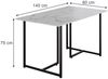 Esstisch Merido Schwarz/Marmor-Weiß 140 x 80 cm Vicco Bild 2