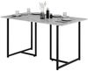 Esstisch Merido Schwarz/Marmor-Weiß 140 x 80 cm Vicco Bild 5