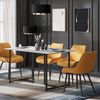 Esstisch Merido Schwarz/Marmor-Weiß 140 x 80 cm Vicco Bild 3