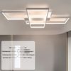 ZMH Deckenlampe LED Deckenleuchte Wohnzimmerlampe - 100cm Schlafzimmerlampe Dimmbar mit Fernbedienung 88W Wohnzimmer Deckenbeleuchtung Modern Küchenlampe Groß Weiß für Schlafzimmer Esszimmer Küche Bild 3