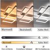 ZMH Deckenlampe LED Deckenleuchte Wohnzimmerlampe - 100cm Schlafzimmerlampe Dimmbar mit Fernbedienung 88W Wohnzimmer Deckenbeleuchtung Modern Küchenlampe Groß Weiß für Schlafzimmer Esszimmer Küche Bild 2