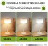 ZMH LED Schreibtischlampe LED kabellos dimmbar 3000-6500K USB-C Tischleuchte für Terrasse, Augenschutz, LED fest integriert, Warmweiß-Neutralweiß-Kaltweiß, Tischleuchte für Innen, Tischlampe für Draußen. Bild 3