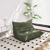 2-Sitzer Loungesofa aus Teddy-Vlies mit Plisseefalten-Design, ergonomisch, 149x114x82 cm, Grün Bild 5