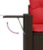 vidaXL 7-teiliges Gartensofa-Set mit Kissen, braun, Polyrattan 3220473 Bild 4