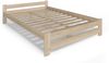 Home Collective Holzbett mit Lattenrost Modern Bett Kiefer Bettgestell Massivholzbett Klassisch (90x200, 120x200, 140x200, 160x200 cm), Doppelbett, Skandi Boho Landhaus Kopfteil flach 120x200 cm natur Bild 4