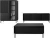 Wohnzimmer-Set Ozmi V (Farbe: Schwarz) Bild 2