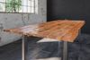 Esstisch Baumkante Massiv Mango naturfarben 260 x 100 silber U-Gestell DORA 82224935 Bild 3