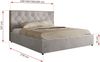 Polsterbett mit Bettkasten LARINO CLASSIC 180 x 200 cm Lattenrost und Gasdruckfedern, stabiles Bettgestell, modernes Design Multipocket Matratze - Hellgrau Plüsch - ELORI LUX Bild 4