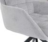 2er-Set Esszimmerstuhl HWC-Q36, Küchenstuhl drehbar Auto-Return, Stoff Chenille (680g/m²) Öko-Tex Metall MVG ~ beige Bild 5