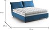 Dmora Doppelbett Amelinda, Bettkasten mit Stoffbezug, 100 % Made in Italy, Öffnung vorne, inklusive Matratze 160 x 190 cm, Blau Bild 3