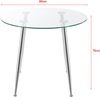 Glastisch Humppila 80x75 cm Chromfarben [en. casa] Bild 2