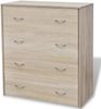 vidaXL Kommode mit 4 Schubladen 60×30,5×71 cm Eichenbraun 242544 Bild 3