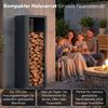 STEELSØN 'Keid' Kaminholzregal 110x40x40 cm, Brennholz Regal für innen/außen, rostfrei & wetterfest, stabil aus Metall, anthrazit Bild 2