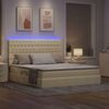 vidaXL LED-Speicherbett mit Matratze Creme 180 x 200 cm Stoff 3372499 Bild 5