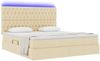 vidaXL LED-Speicherbett mit Matratze Creme 180 x 200 cm Stoff 3372499 Bild 3