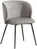 KAWOLA Stuhl LENA Esszimmerstuhl Velvet grau 78 x 53 x 54 cm Bild 3
