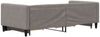 vidaXL Tagesbett Ausziehbar mit Schubladen Taupe 90x200 cm Stoff 3196617 Bild 5
