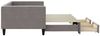 vidaXL Tagesbett Ausziehbar mit Schubladen Taupe 90x200 cm Stoff 3196617 Bild 4